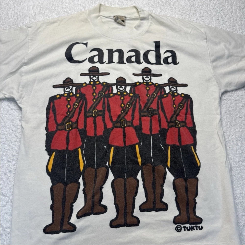 Tuk Canada Mountie Short Sleeve Tee - White and Red